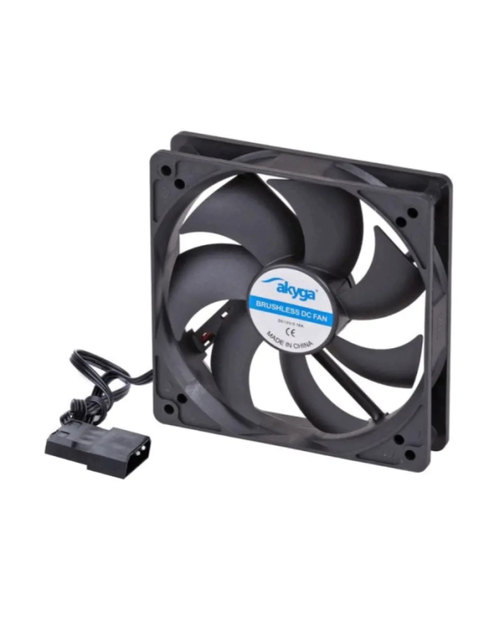 Case Fan Akyga AW-12A-BK 120mm Molex Μαύρο