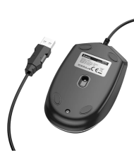 Ενσύρματο Ποντίκι Gaming Hoco GM37 Wonderful με 4 Πλήκτρα, Φωτισμό, 2400 DPI Μαύρο