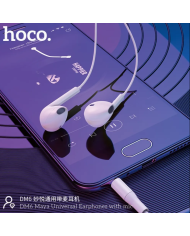 Hands Free Hoco DM6 Maya Earphones Stereo 3.5mm με Μικρόφωνο και Πλήκτρο Λειτουργίας 1.2m Λευκά