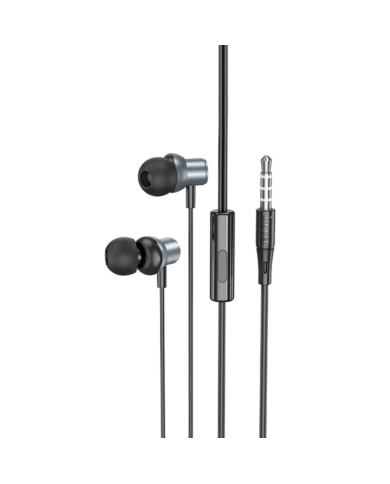 Hands Free Hoco M110 Encourage Universal Earphones Hi-Fi Stereo Deep Sound 3.5mm Γκρι 1.2m
