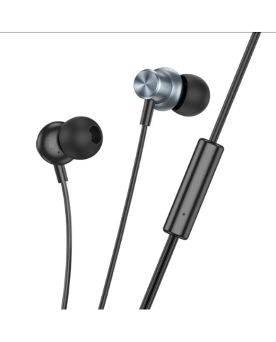 Hands Free Hoco M110 Encourage Universal Earphones Hi-Fi Stereo Deep Sound 3.5mm Γκρι 1.2m