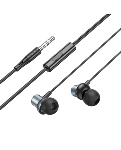 Hands Free Hoco M110 Encourage Universal Earphones Hi-Fi Stereo Deep Sound 3.5mm Γκρι 1.2m