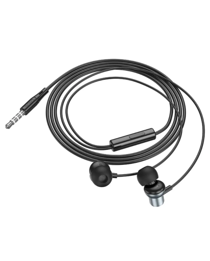 Hands Free Hoco M110 Encourage Universal Earphones Hi-Fi Stereo Deep Sound 3.5mm Γκρι 1.2m
