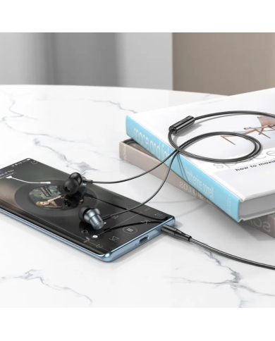 Hands Free Hoco M110 Encourage Universal Earphones Hi-Fi Stereo Deep Sound 3.5mm Γκρι 1.2m