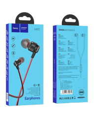 Hands Free Hoco M85 Platinum Sound Universal Earphones Stereo 3.5mm Deep Bass Μαύρο 1.2m
