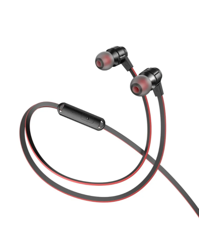 Hands Free Hoco M85 Platinum Sound Universal Earphones Stereo 3.5mm Deep Bass Μαύρο 1.2m