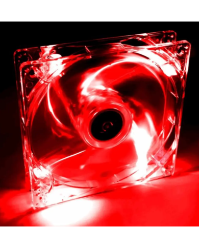 Case Fan Akyga AW-12A-BR 120mm Molex Διάφανο με Κόκκινο Φωτισμό