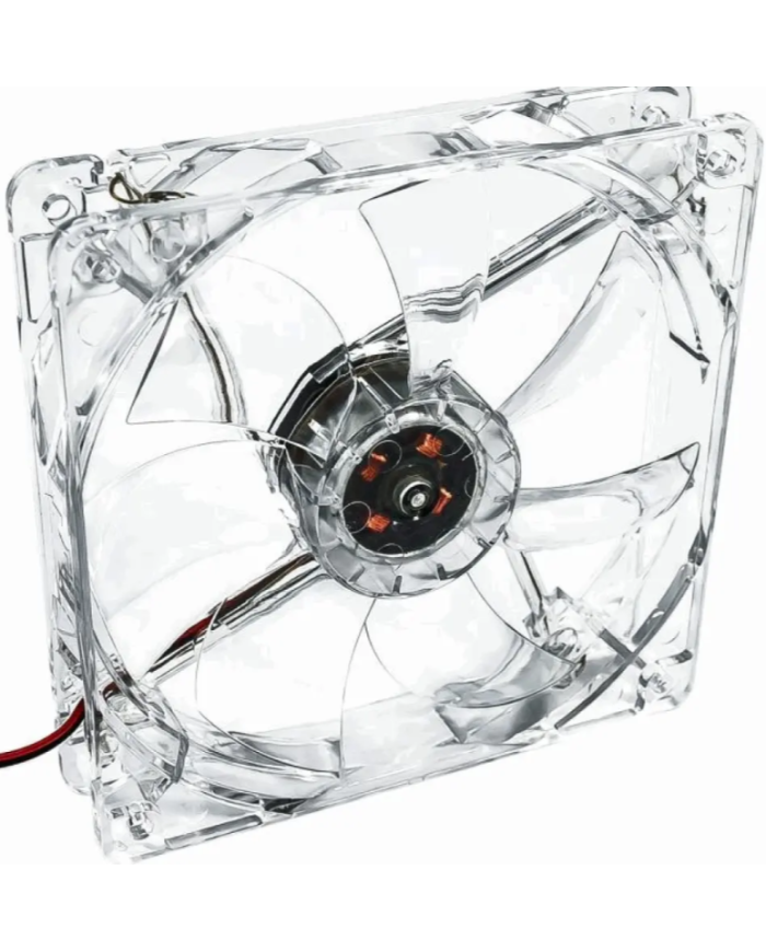 Case Fan Akyga AW-12A-BR 120mm Molex Διάφανο με Κόκκινο Φωτισμό