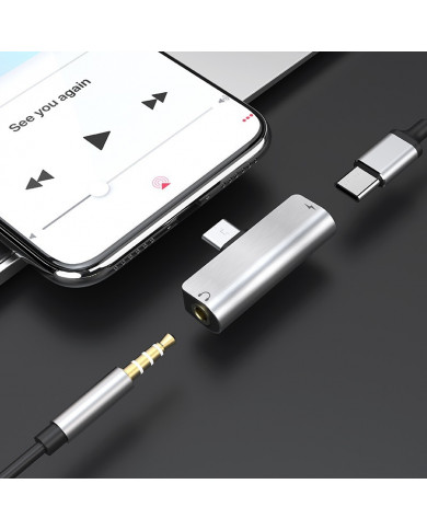 Hoco USB-C male - 3.5mm / USB-C female (LS26)