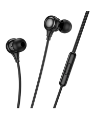 Hands Free Hoco M116 Benevolent με Μικρόφωνο, Βύσμα Lightning Μαύρα 1.2m