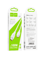 Καλώδιο σύνδεσης Hoco X93 Force USB-C σε USB-C PD100W 3A για Γρήγορη Φόρτιση Λευκο 1m