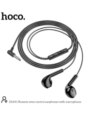 Hands Free Hoco DM45 Phoenix Earphones Stereo 3.5mm με Μικρόφωνο και Πλήκτρο Λειτουργίας 1.2m Μαύρα