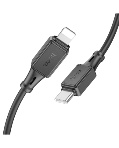 Καλώδιο Hoco X101 Silicon Assistant USB-C σε Lightning Fast Charging 27W Μαύρο 1m