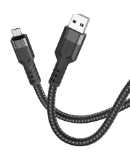 Καλώδιο Σύνδεσης και Φόρτισης Ancus Flow E44 USB σε Micro-USB 2.0A 480Mbps Data Transfer Μαύρο 1m