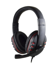 Ακουστικά Stereo Noozy GH-35 διπλού κονέκτορα 3.5mm για Gamers με Μικρόφωνο και Ρύθμιση Έντασης Ήχου Μαύρα-Μπλε