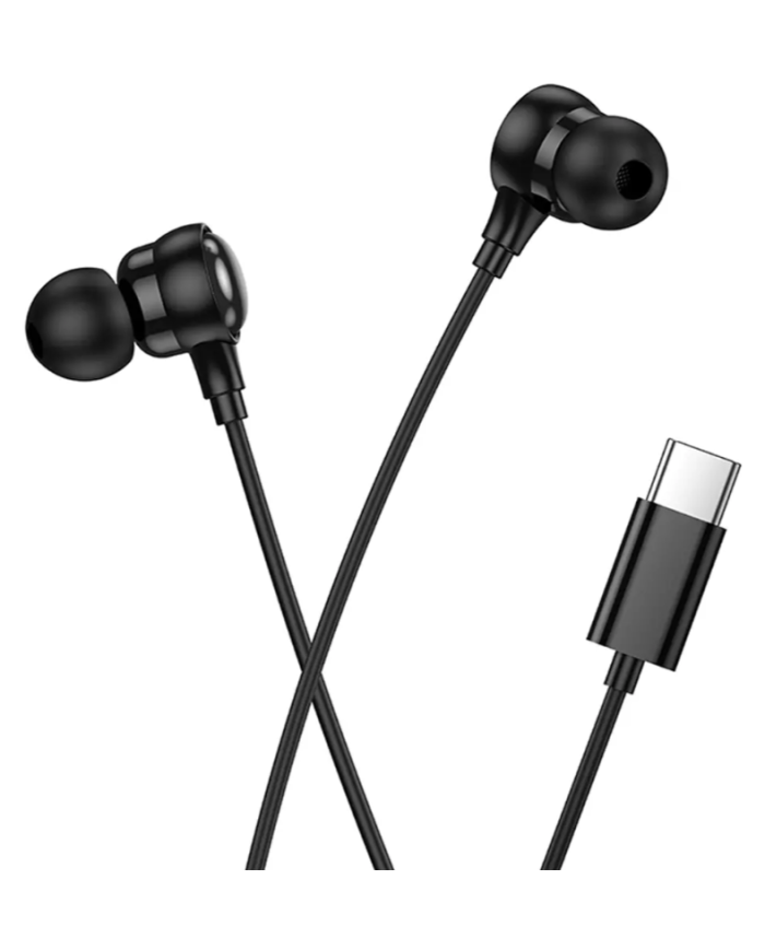 Hands Free Hoco M116 Benevolent Stereo USB-C με Μικρόφωνο 1.2m Μαύρα Συμβατά με Όλες τις USB-C Συσκευές