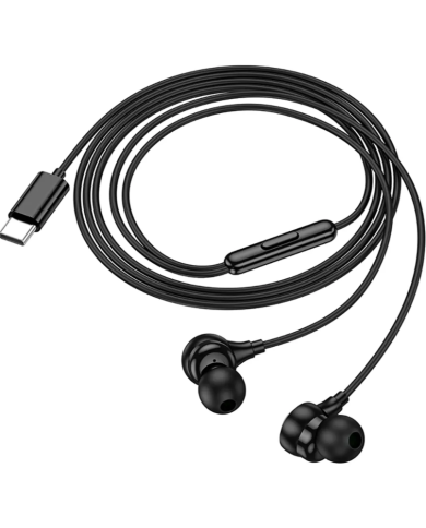 Hands Free Hoco M116 Benevolent Stereo USB-C με Μικρόφωνο 1.2m Μαύρα Συμβατά με Όλες τις USB-C Συσκευές