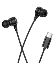 Hands Free Hoco M116 Benevolent Stereo USB-C με Μικρόφωνο 1.2m Μαύρα Συμβατά με Όλες τις USB-C Συσκευές