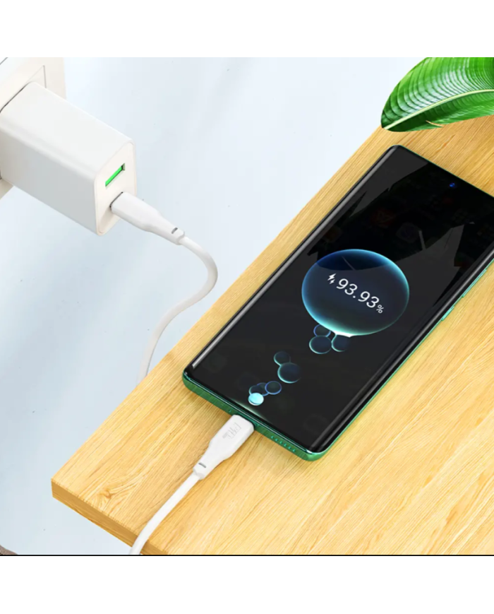 Καλώδιο σύνδεσης Hoco X93 Force USB-C σε USB-C PD60W 3A για Γρήγορη Φόρτιση Λευκο 2m