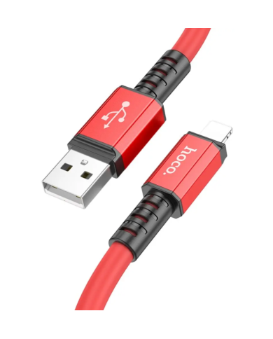 Καλώδιο Σύνδεσης Hoco X85 Strength USB σε Lightning 2.4A Υψηλής Αντοχής Κόκκινο 1m