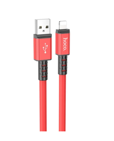 Καλώδιο Σύνδεσης Hoco X85 Strength USB σε Lightning 2.4A Υψηλής Αντοχής Κόκκινο 1m