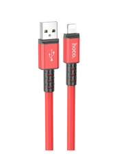 Καλώδιο Σύνδεσης Hoco X85 Strength USB σε Lightning 2.4A Υψηλής Αντοχής Κόκκινο 1m