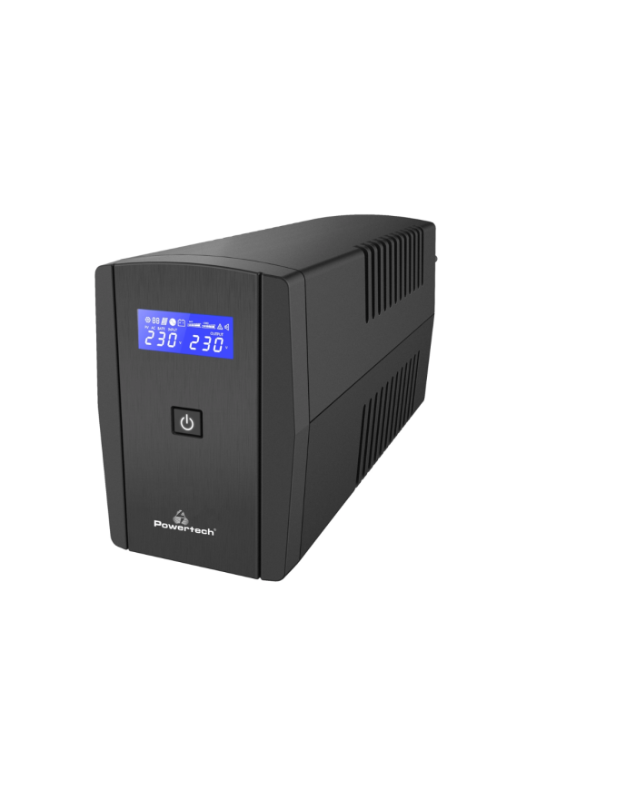 POWERTECH UPS Line Interactive PT-1295 με οθόνη, 850VA, 510W, 2x Schuko