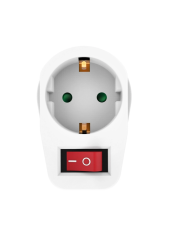 POWERTECH αντάπτορας ρεύματος PT-816, 1x schuko, 2x euro, 16A, λευκός