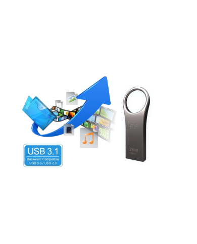 SILICON POWER USB Flash Drive Jewel 80, 16GB, USB 3.2, ασημί