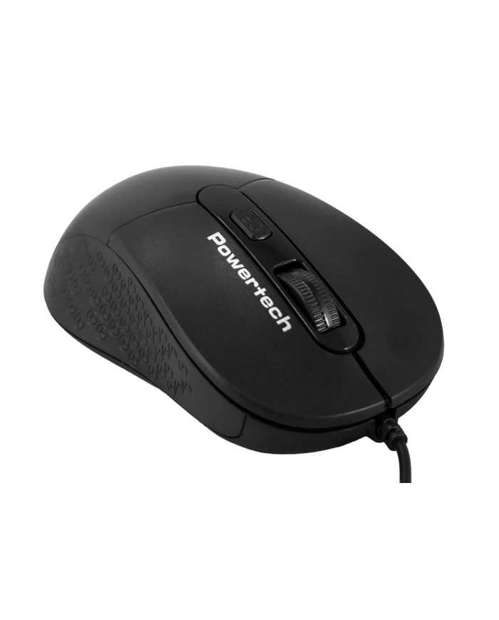 POWERTECH ενσύρματο ποντίκι PT-1467, οπτικό, έως 1600DPI, μαύρο