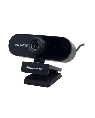 POWERTECH web camera PT-1382, 2MP, 1080p FHD, ρυθμιζόμενη εστίαση, 1.5m, μαύρη