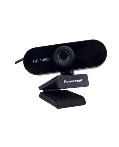 POWERTECH web camera PT-1382, 2MP, 1080p FHD, ρυθμιζόμενη εστίαση, 1.5m, μαύρη