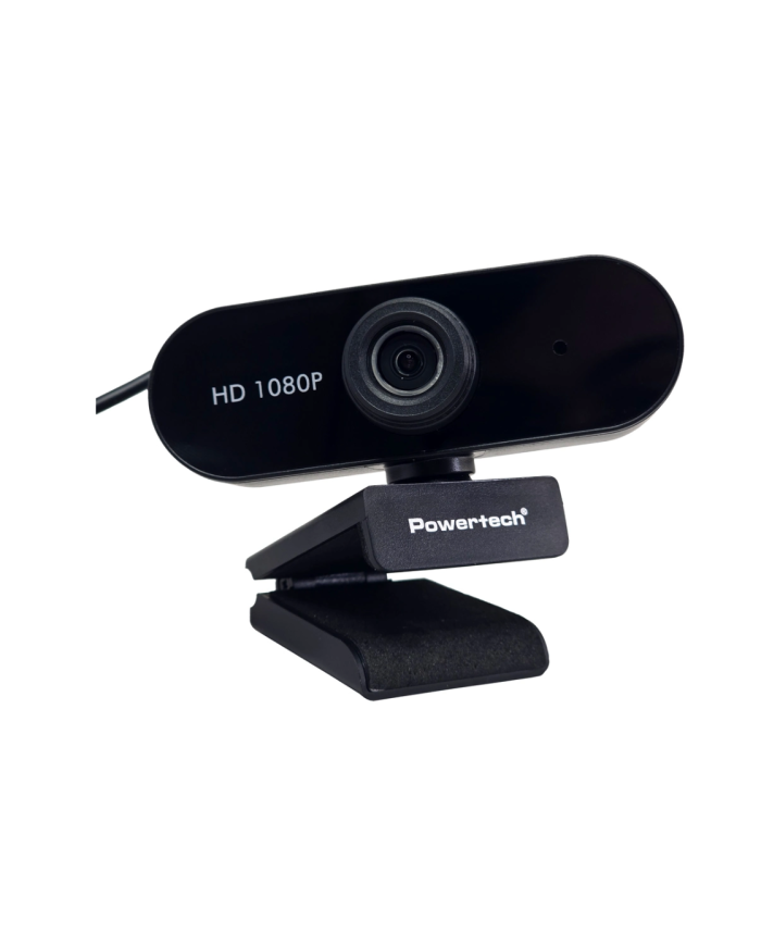 POWERTECH web camera PT-1382, 2MP, 1080p FHD, ρυθμιζόμενη εστίαση, 1.5m, μαύρη