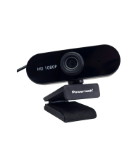 POWERTECH web camera PT-1382, 2MP, 1080p FHD, ρυθμιζόμενη εστίαση, 1.5m, μαύρη