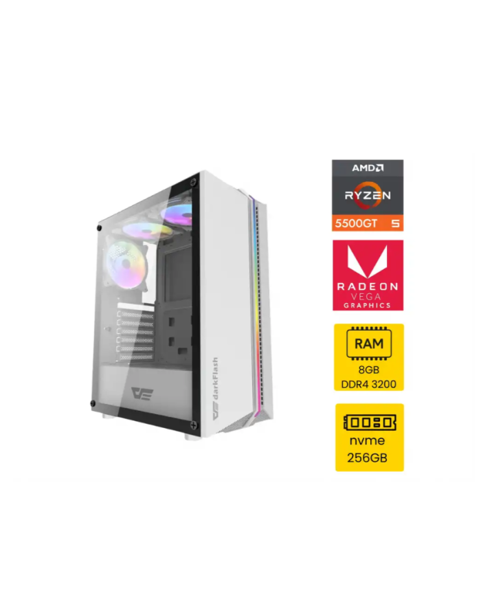 LP TYPHON (RYZEN 5 5600GT / 8GB DDR4 3200 / 256GB NVME /  Gaming PC Build