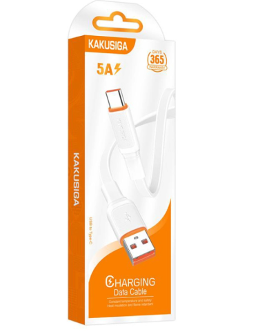 KAKUSIGA καλώδιο USB-C σε USB KSC-999, 5A, 480Mbps, flat, 1m, λευκό