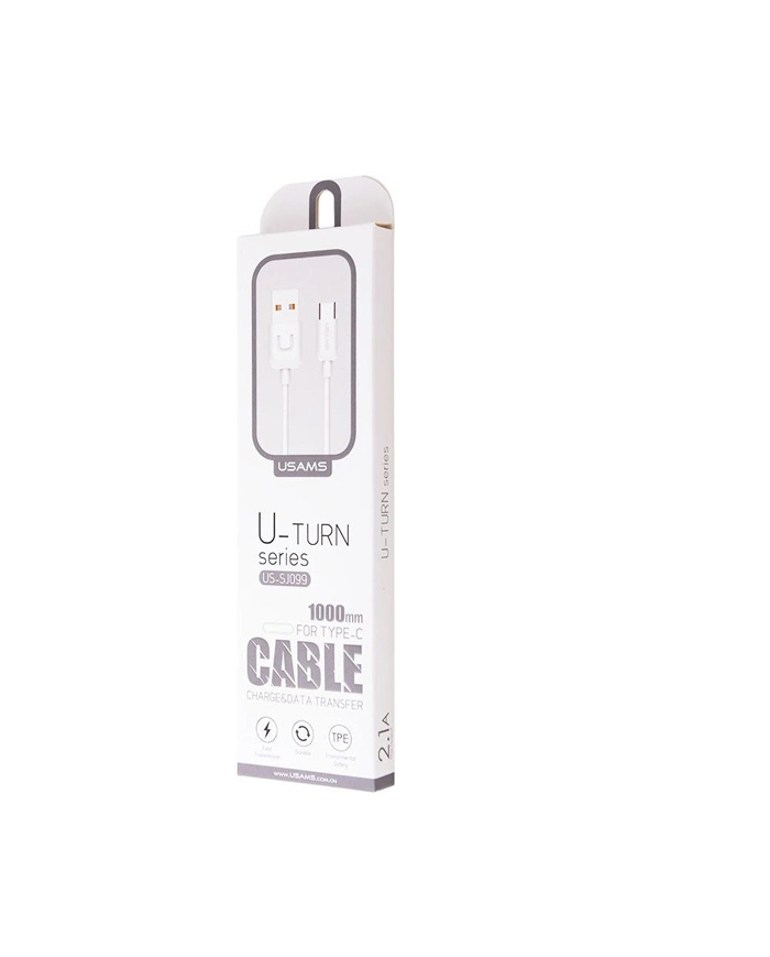 USAMS καλώδιο USB-C σε USB US-SJ099, 2.1A, 1m, λευκό