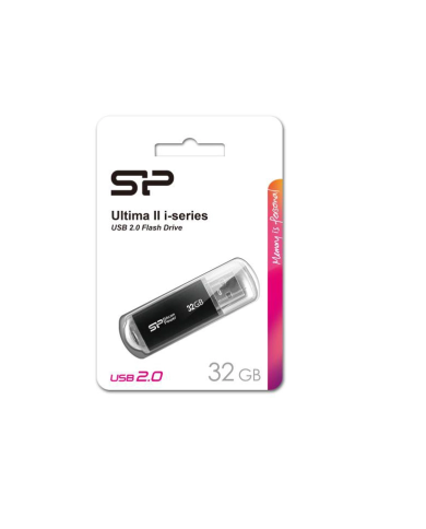 SILICON POWER USB Flash Drive Ultima II-I, 32GB, USB 2.0, μαύρο