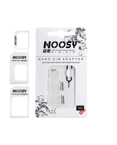 NOOSY Nano SIM & Micro SIM Adapter Set, μαύρο