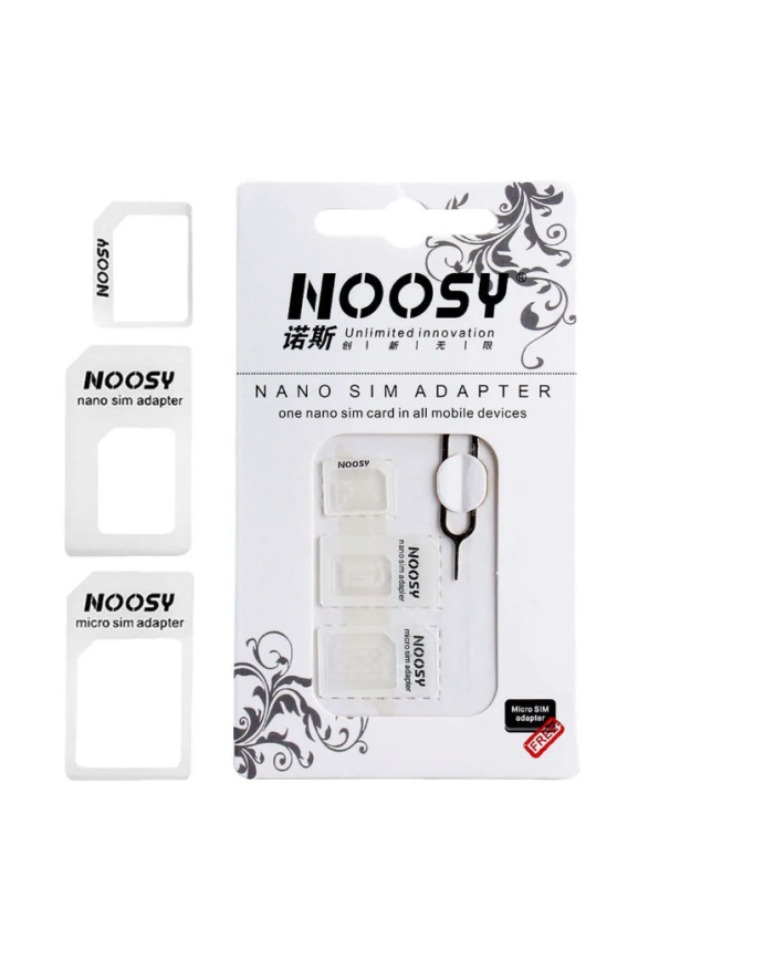 NOOSY Nano SIM & Micro SIM Adapter Set, μαύρο