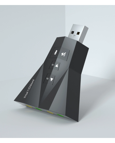 POWERTECH κάρτα ήχου USB CAB-U037, 7.1CH, έξοδος μικρόφωνου & ακουστικού