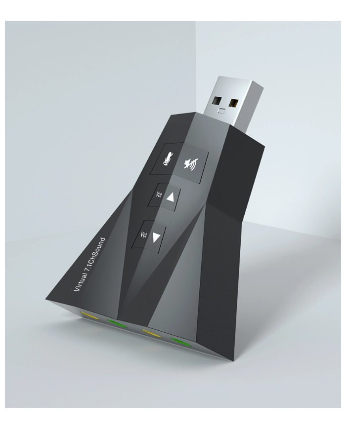 POWERTECH κάρτα ήχου USB CAB-U037, 7.1CH, έξοδος μικρόφωνου & ακουστικού