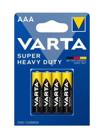 VARTA μπαταρίες Zinc Carbon Super Heavy Duty, AAA/R03, 1.5V, 4τμχ