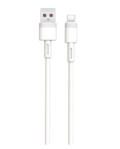 XO NB-Q166 5A Καλώδιο Ταχείας Φόρτισης Type-C Λευκό 1m