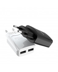 Hoco 2x USB Wall Adapter Ασπρο Hoco 2x USB Wall Adapter Ασπρο