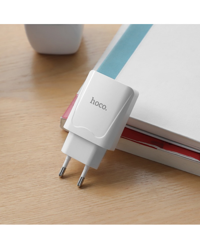 Hoco 2x USB Wall Adapter Ασπρο Hoco 2x USB Wall Adapter Ασπρο
