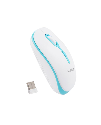 Meetion MT-R547 Ασύρματο Ποντίκι 2.4G Άσπρο & Μπλέ