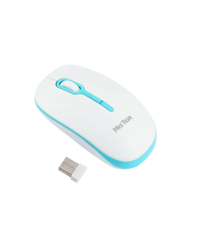 Meetion MT-R547 Ασύρματο Ποντίκι 2.4G Άσπρο & Μπλέ