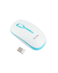Meetion MT-R547 Ασύρματο Ποντίκι 2.4G Άσπρο & Πράσινο