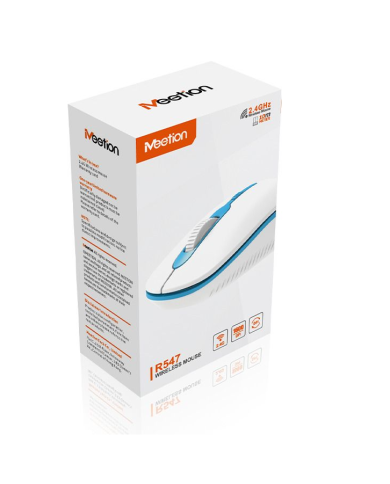 Meetion MT-R547 Ασύρματο Ποντίκι 2.4G Άσπρο & Μπλέ